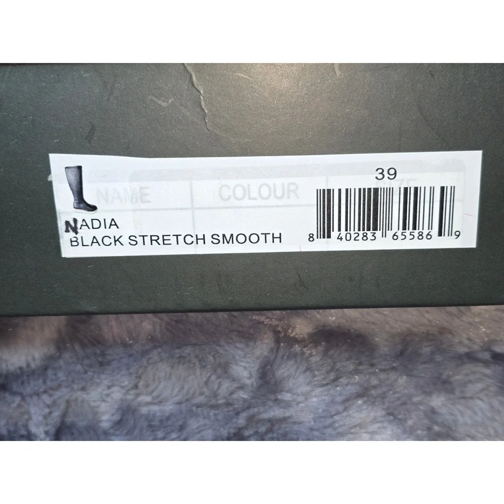 NWB Silent D Nadia Black Stretch Knee High Platform‎ Boots EU39 size 8/8.5